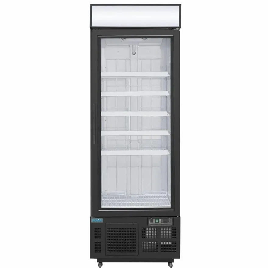 Polar G-Serie Gefrierschrank 412 Liter mit Glastür, schwarz
