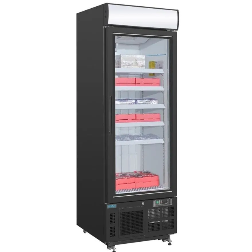 Polar G-Serie Gefrierschrank 412 Liter mit Glastür, schwarz