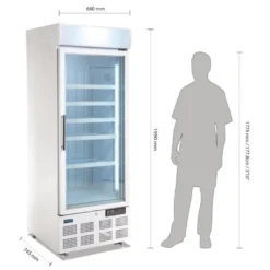 Polar G-Serie Gefrierschrank 412 Liter mit Glastür, weiß