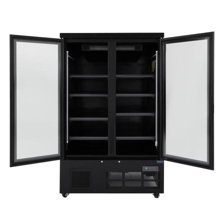 Polar G-Serie Gefrierschrank 744 Liter mit Glastür, 2-türig, schwarz
