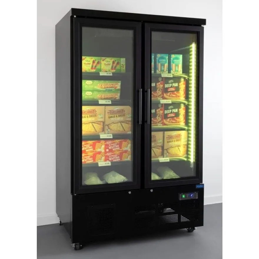 Polar G-Serie Gefrierschrank 744 Liter mit Glastür, 2-türig, schwarz