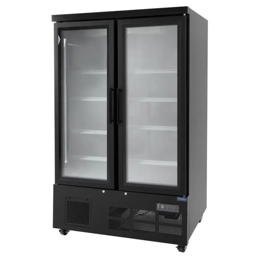 Polar G-Serie Gefrierschrank 744 Liter mit Glastür, 2-türig, schwarz