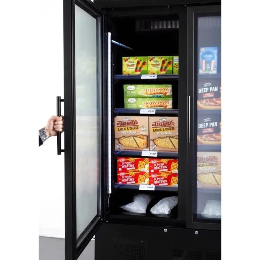 Polar G-Serie Gefrierschrank 744 Liter mit Glastür, 2-türig, schwarz