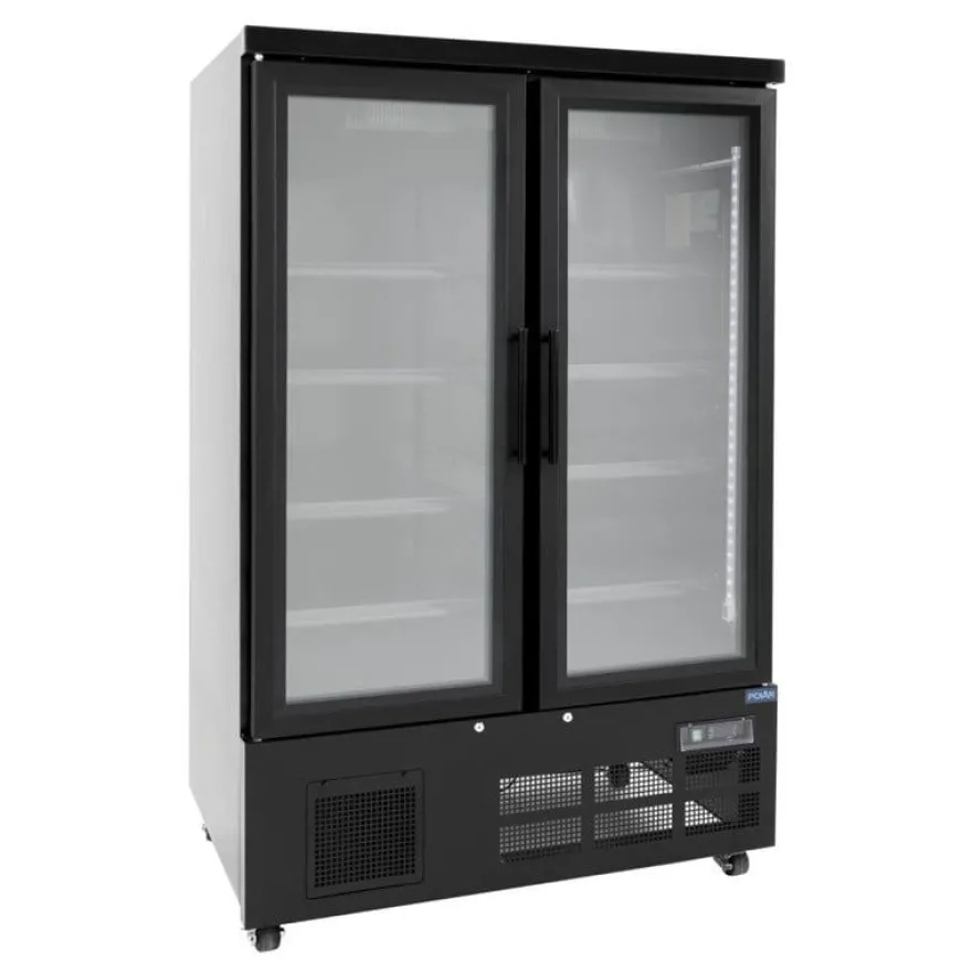 Polar G-Serie Gefrierschrank 744 Liter mit Glastür, 2-türig, schwarz