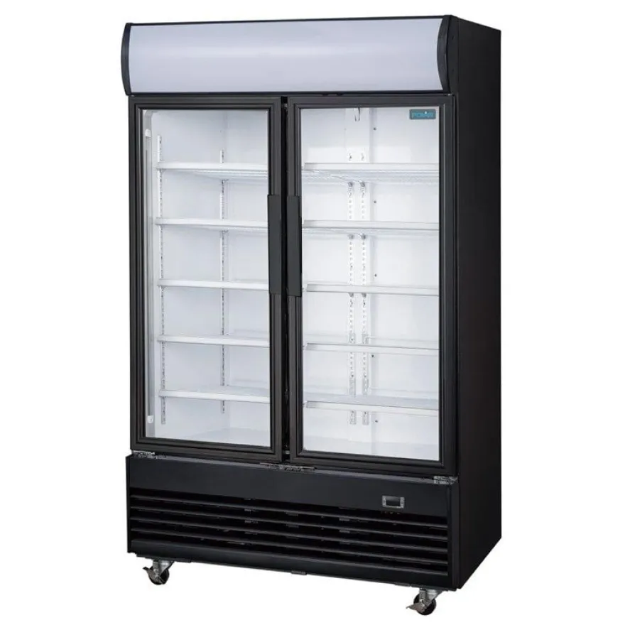 Polar G-Serie Getränkekühlschrank 950 Liter mit 2 Klapptüren, schwarz