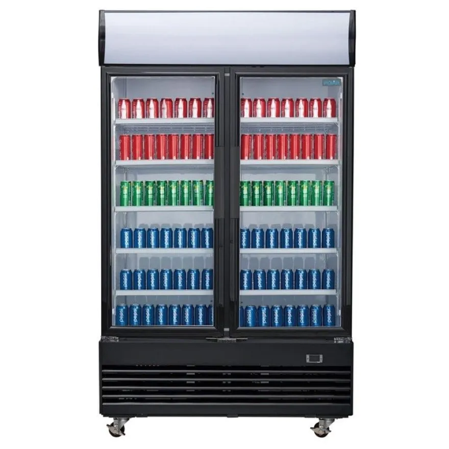 Polar G-Serie Getränkekühlschrank 950 Liter mit 2 Klapptüren, schwarz