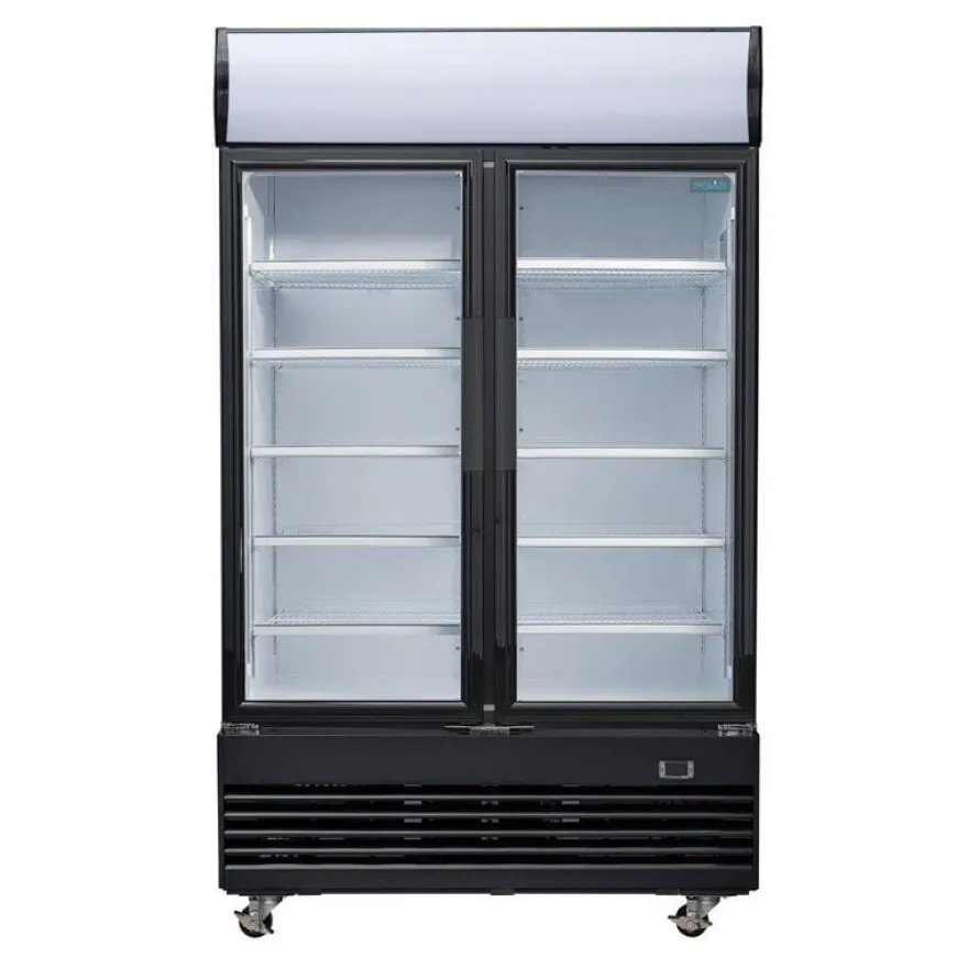 Polar G-Serie Getränkekühlschrank 950 Liter mit 2 Klapptüren, schwarz