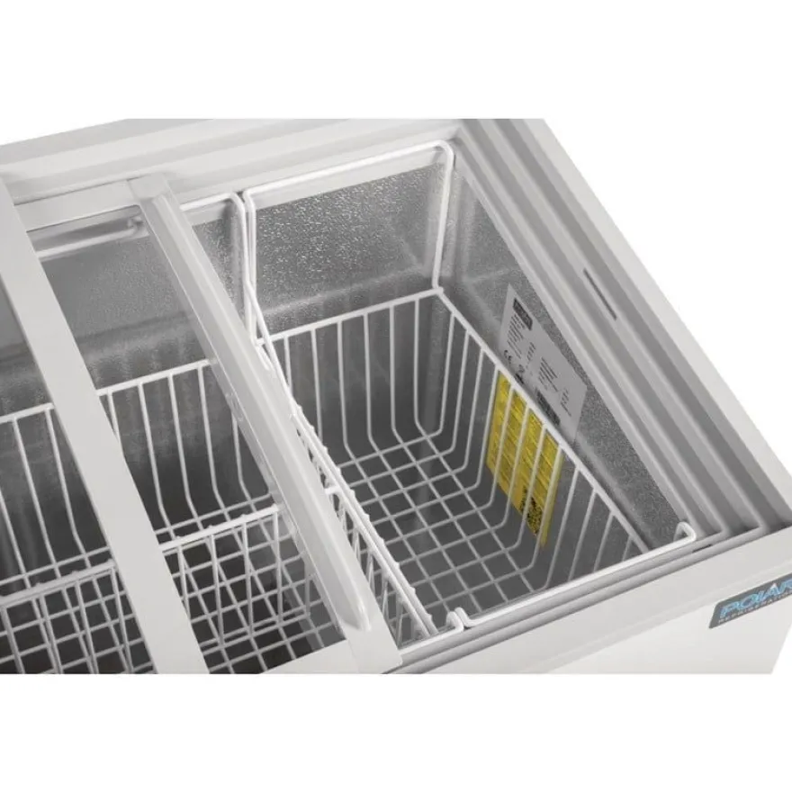 Polar G-Serie Tiefkühltruhe 200 Liter mit Glasschiebedeckel