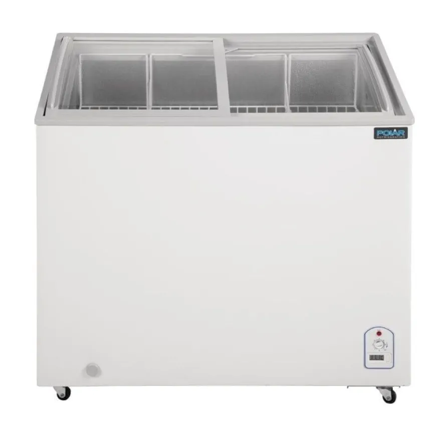 Polar G-Serie Tiefkühltruhe 200 Liter mit Glasschiebedeckel