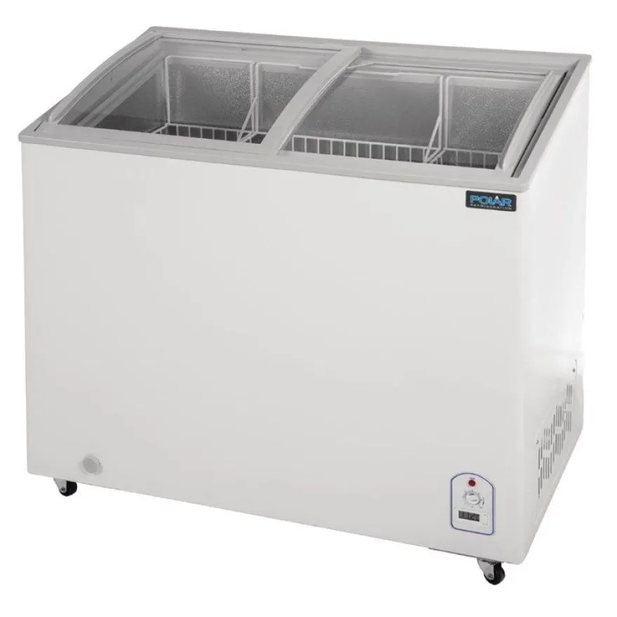 Polar G-Serie Tiefkühltruhe 200 Liter mit Glasschiebedeckel
