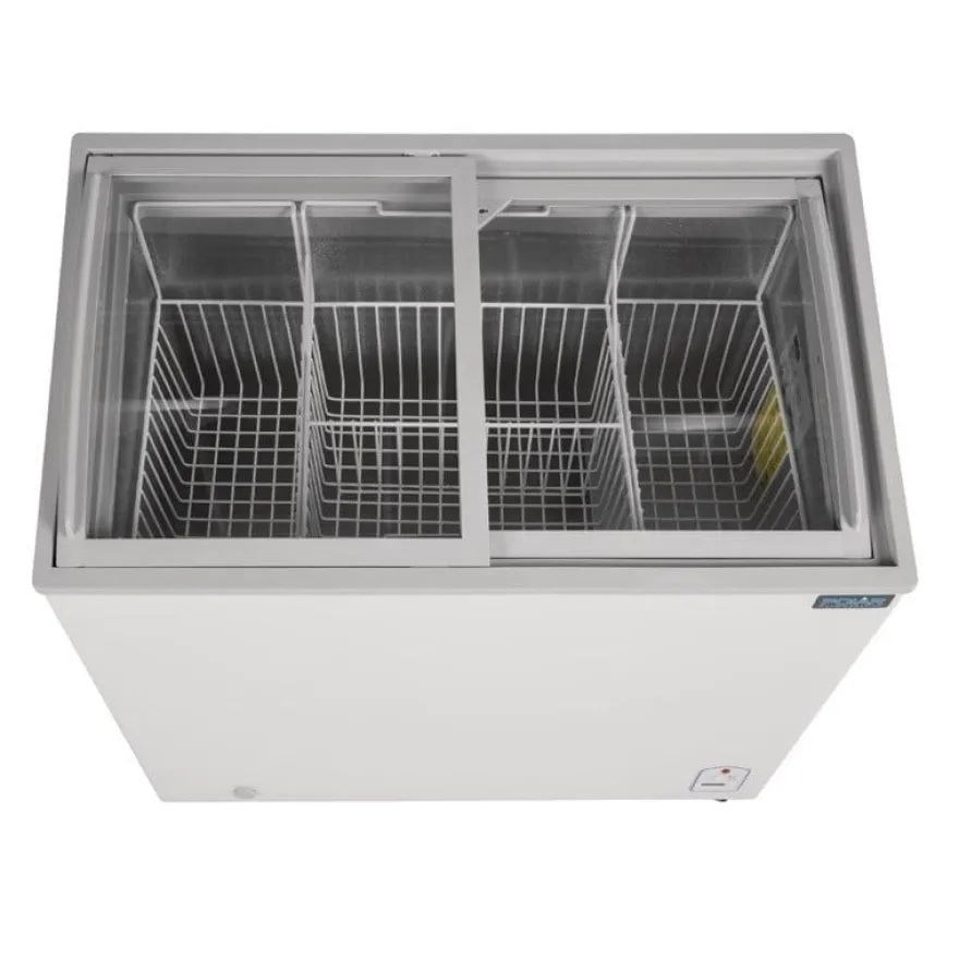 Polar G-Serie Tiefkühltruhe 200 Liter mit Glasschiebedeckel
