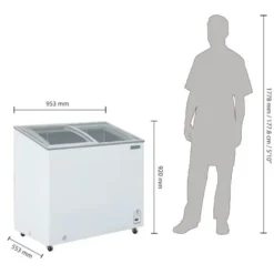 Polar G-Serie Tiefkühltruhe 200 Liter mit Glasschiebedeckel