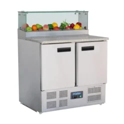 Polar G-Serie 2-türige Pizzakühltheke mit Kühlvitrine 256L