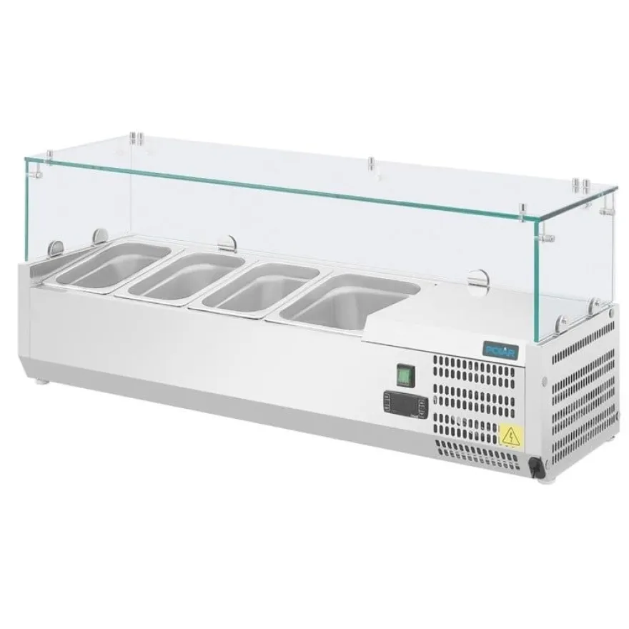 Polar Serie G Aufsatzkühlvitrine für 3x GN1/3 + 1x GN1/2