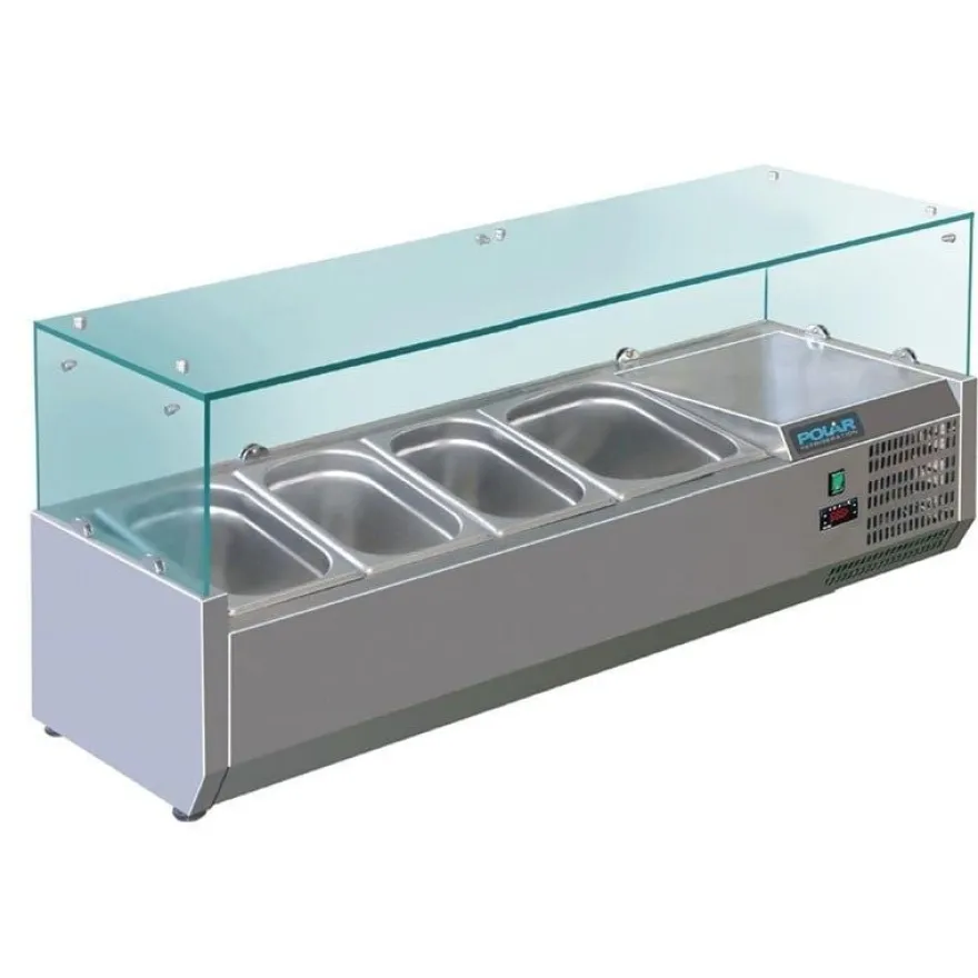 Polar Serie G Aufsatzkühlvitrine für 3x GN1/3 + 1x GN1/2