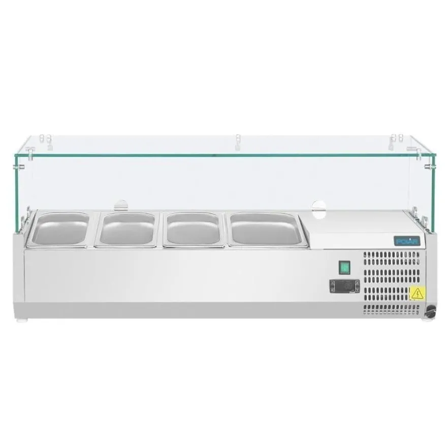 Polar Serie G Aufsatzkühlvitrine für 3x GN1/3 + 1x GN1/2