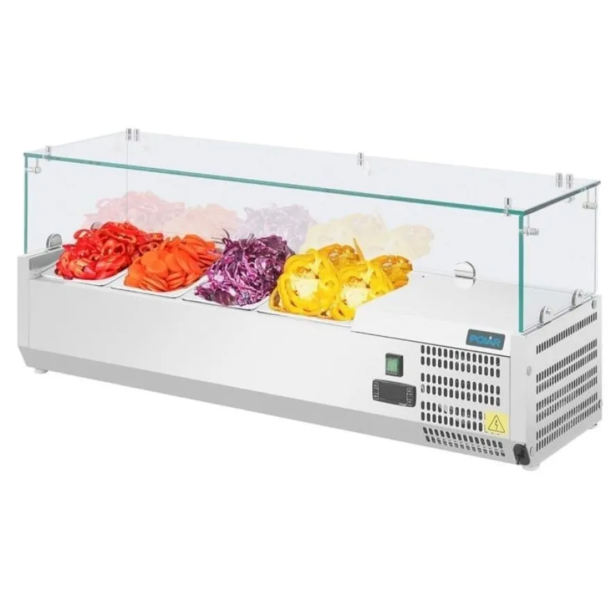 Polar Serie G Aufsatzkühlvitrine für 3x GN1/3 + 1x GN1/2