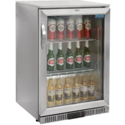 Polar Serie G Edelstahl Barkühlschrank mit Klapptür 138L
