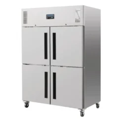 Polar Serie G Gefrierschrank Edelstahl mit geteilten Türen 1200L