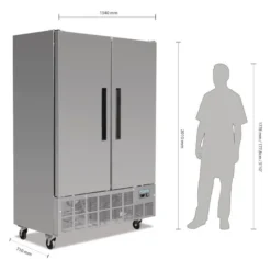 Polar Serie G Slimline Gefrierschrank Edelstahl 960L