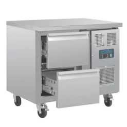 Polar Serie U GN-Kühltisch mit 2 Schubladen 124L