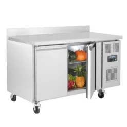Polar Serie U 2-türiger Edelstahlgefrierschrank mit Spritzschutz 282Ltr