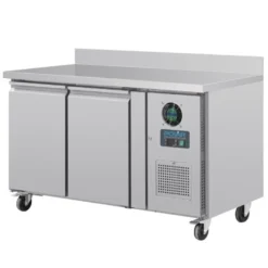 Polar Serie U 2-türiger Edelstahlgefrierschrank mit Spritzschutz 282Ltr