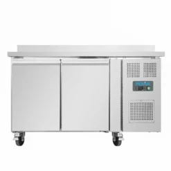 Polar Serie U 2-türiger Edelstahlgefrierschrank mit Spritzschutz 282Ltr