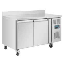 Polar Serie U 2-türiger Edelstahlgefrierschrank mit Spritzschutz 282Ltr