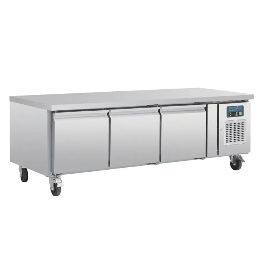 Polar Serie U 3-türiger GN-Kühltisch 317L