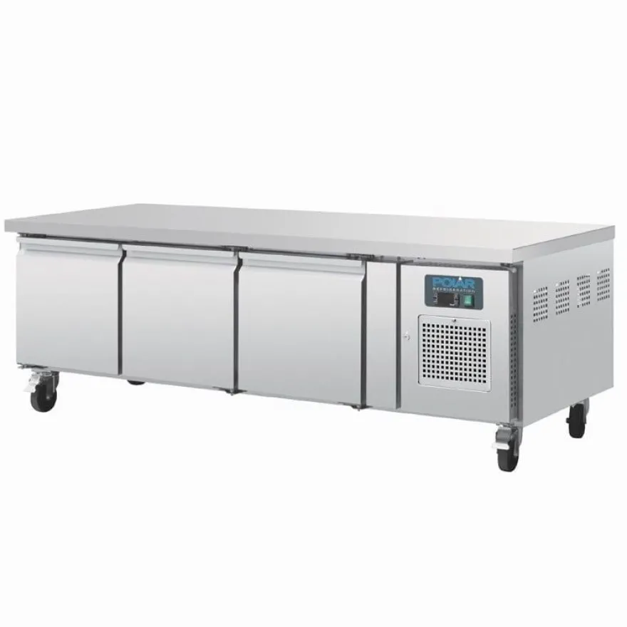 Polar Serie U 3-türiger GN-Kühltisch 317L