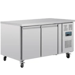 Polar U-Serie Bäckerei-Kühltisch EN 60x40 2 Türen 427 Liter auf Rollen