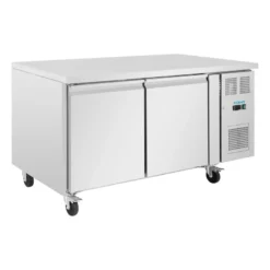 Polar U-Serie Bäckerei-Kühltisch EN 60x40 2 Türen 427 Liter auf Rollen