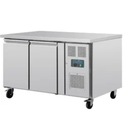 Polar U-Serie Bäckerei-Kühltisch EN 60x40 2 Türen 427 Liter auf Rollen