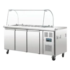 Polar U-Serie 3-türige GN-Saladette mit Schutzhaube