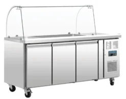 Polar U-Serie 3-türige GN-Saladette mit Schutzhaube