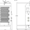 Potis Dönergrill / Gyrosgrill Elektro E2 - achteckige Fettwanne