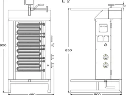 Potis Dönergrill / Gyrosgrill Elektro E2 - achteckige Fettwanne