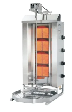 Potis Dönergrill / Gyrosgrill Erdgas GD4 - achteckige Fettwanne