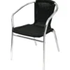 Rattanstühle Bolero schwarz stapelbar - 4 Stück