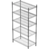 Regalsystem – verchromt – 5 Böden – 910 x 455 x 1810 mm
