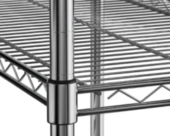 Regalsystem – verchromt – 5 Böden – 910 x 455 x 1810 mm
