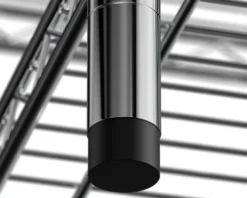 Regalsystem – verchromt – 5 Böden – 910 x 455 x 1810 mm