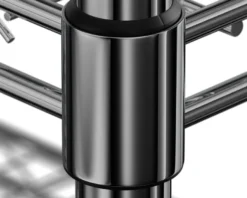 Regalsystem – verchromt – 5 Böden – 910 x 455 x 1810 mm