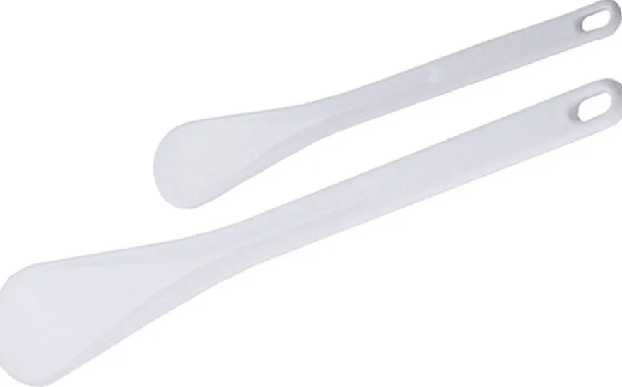 Rührspatel aus weißem Exoglas, Länge 50 cm, Breite 8,5 cm