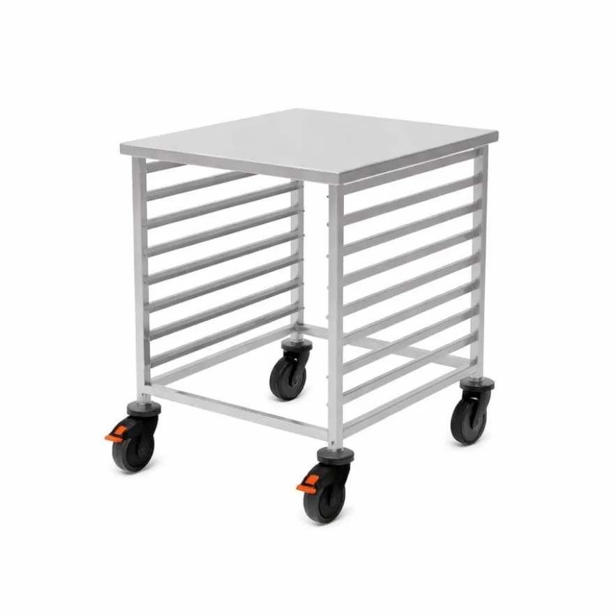 Rieber GN-Regalwagen 2/1 niedrig mit Abweiserrollen