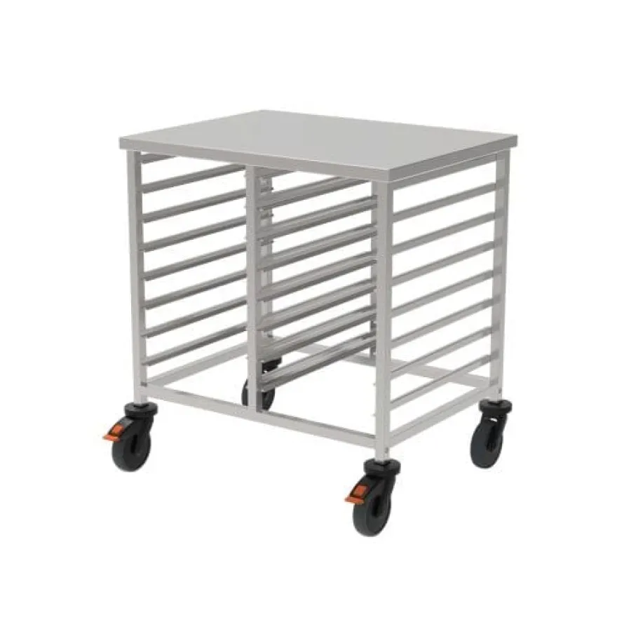 Rieber GN-Regalwagen 2x1/1 niedrig mit Abweiserrollen