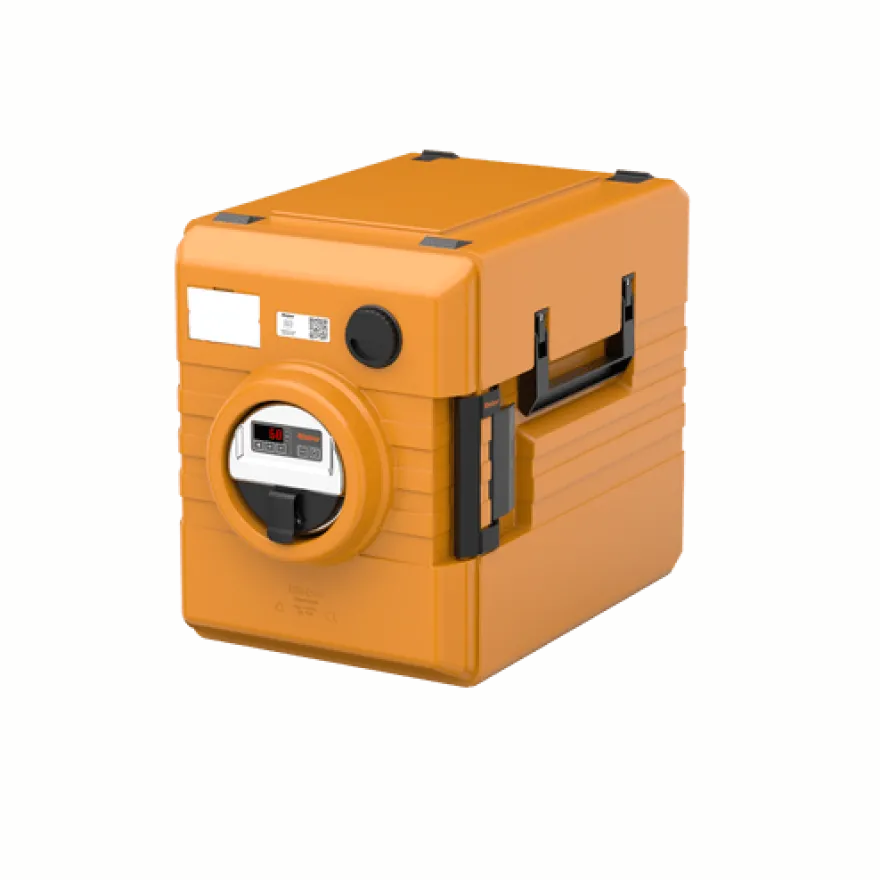Rieber Thermobox 52 Liter Frontlader mit digitaler Umluftheizung, orange