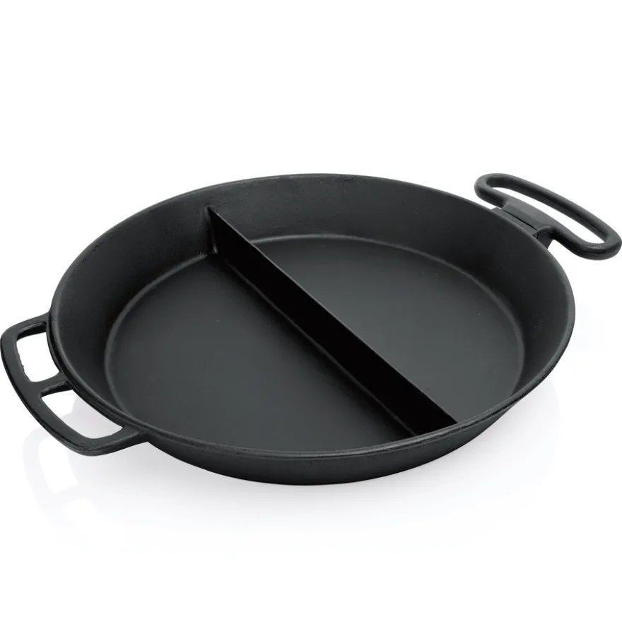 Riesenpfanne Cast Iron Giant, mit Mittelsteg, Ø 80 cm, Gusseisen, Rundgriff