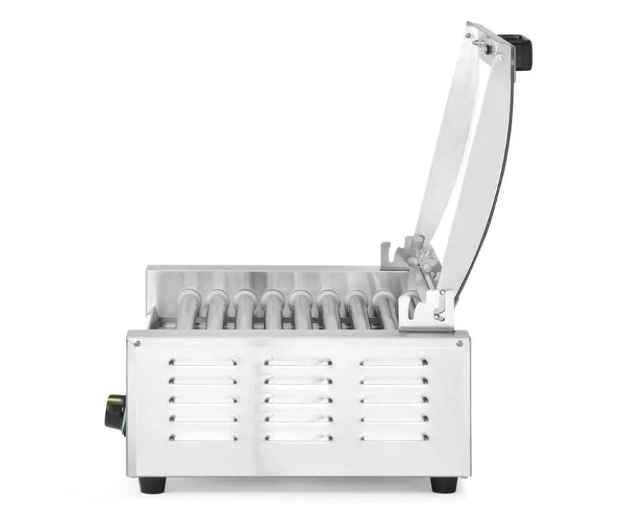 Rollengrill, 1-Zone mit Energiesparabdeckung, HENDI, 9 Rollen, 230V/790W, 566x450x(H)259mm